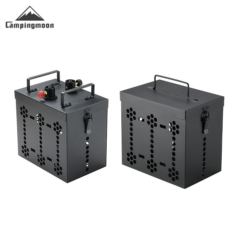 Campingmoon 6 Canister Storage Bunker Multi-Mode Output Butane Fuel Storage Tank Case Long Range Outdoor Kitchen Cooking Standard Nozzle Type Canister