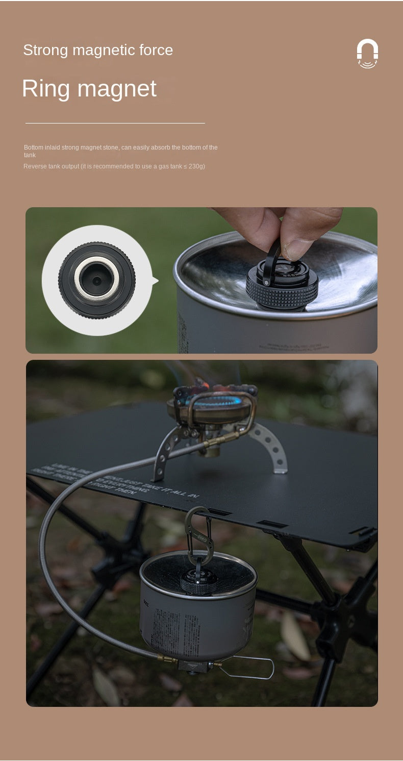Campingmoon Canister Magnetic Hanging Ring Cover Portable Ultralight Butane Flat Gas Tank Protective Hang Ring For Screw And Nozzle Type Fuel Can