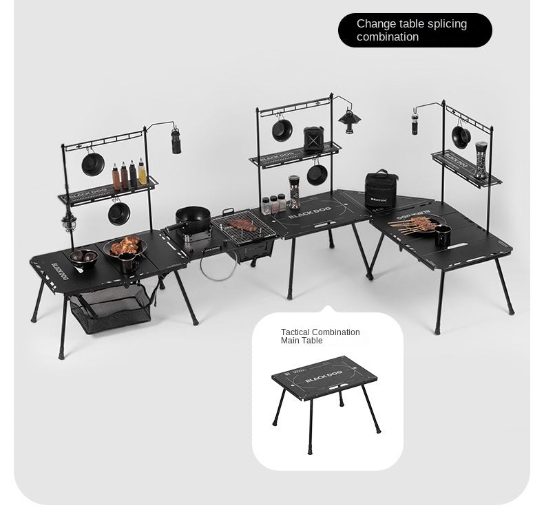Blackdog Modular IGT Tactical Folding Table Portable Lightweight Multifunctional Foldable Table Outdoor Camping Load Bearing 40kg Aluminum Alloy