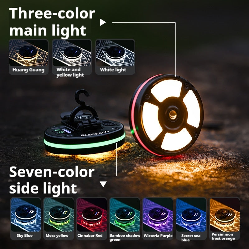 Blackdog UFO RING Camping Light Portable Ultralight Multifunctional Mini Atmosphere Hanging LED Emergency Lamp Decoration 1000mAh 4-18H Battery Life