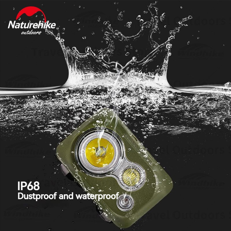 Naturehike LED Headlamp IP68 Waterproof Headlight Camping Head Lamp SOS Flashing Light Flashlight Outdoor Survival Hiking Tool 60° Degree Adjustable