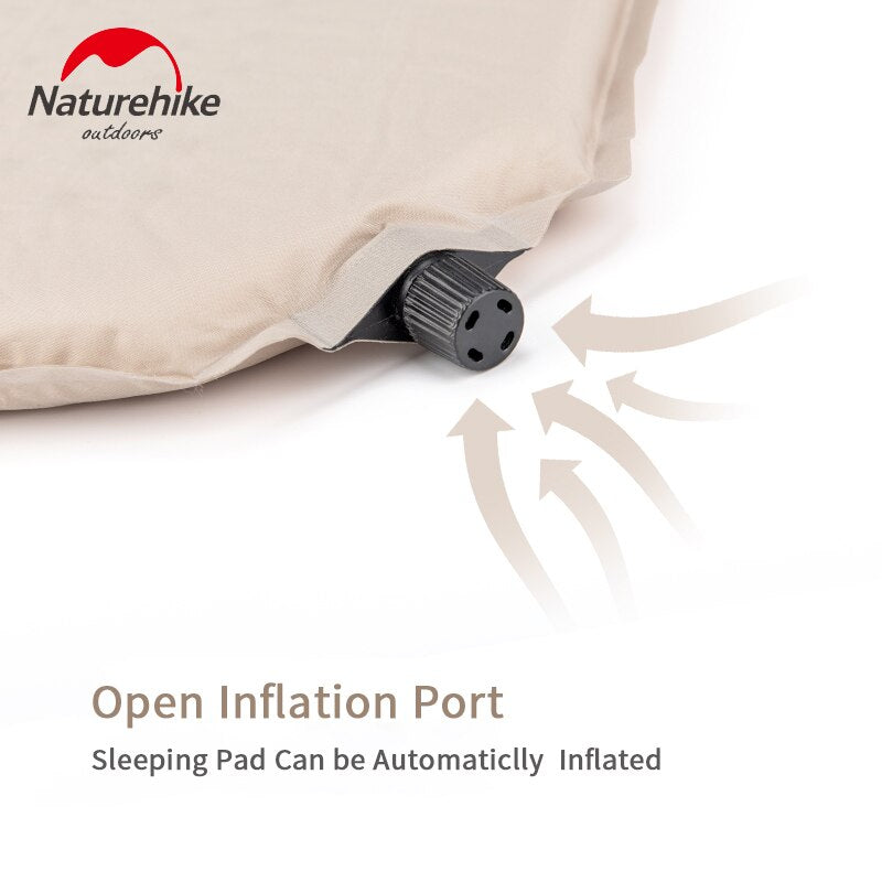 Naturehike Single | Double 1-2 Person Outdoor Self Inflating Sleeping Mattress Pad Mat Comfortable Automatic Air Inflatable Roll Foam Tent Bed