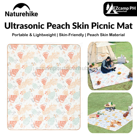 Naturehike Ultrasonic Peach Skin Picnic Mat Portable Large Area Picnic Mattress Waterproof Park Outing Mat Outdoor Spring Summer Camping Mat