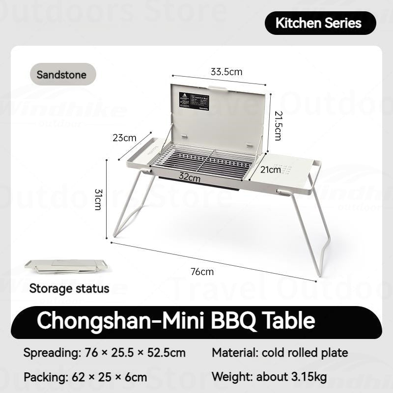 Naturehike Mini BBQ Table Outdoor Portable Lightweight Folding Tabletop Grill Multi-Function With 2 Speed Adjustable Fire Desktop Burner Table Heater