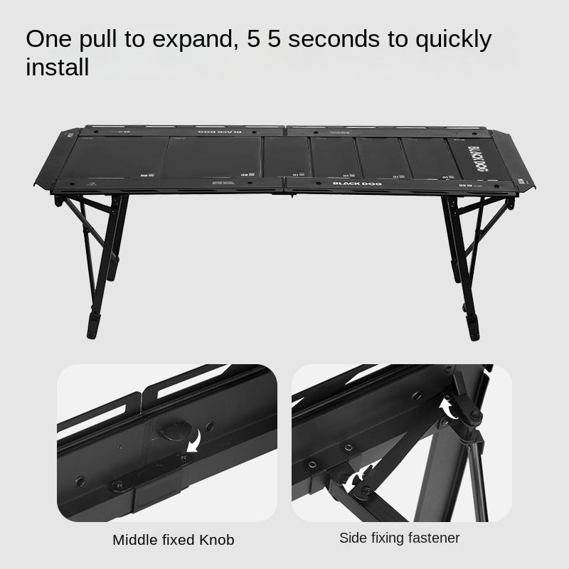 Blackdog MOVES Modular IGT Tactical Table Portable Black Folding Large Integrated Grill Table Up To 4.5 Units Of IGT Space Camping Kitchen BBQ Stove Table