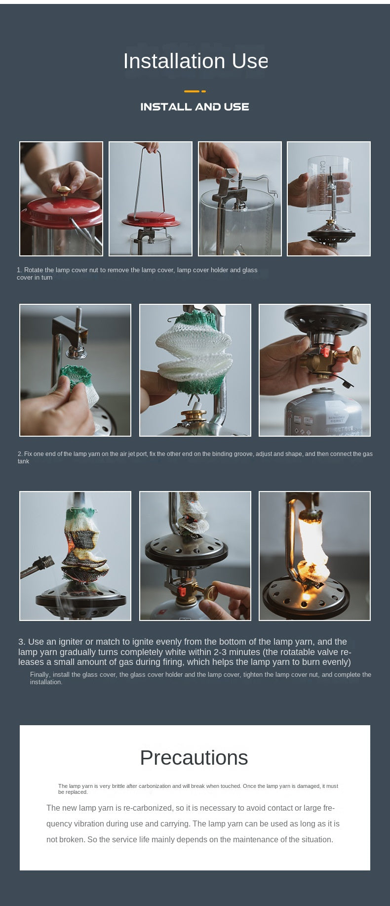 Campingmoon T-9 MOON STAR Gas Lantern Camping Portable Lightweight Retro Atmosphere Lamp Mantle Yarn Light Butane Screw Threaded Type Outdoor Lighting With Storage Bag