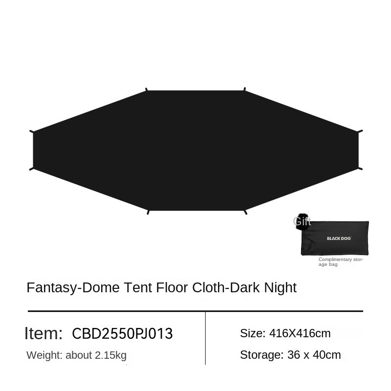Blackdog WONDERLAND Series Modular Dome Tent Geodesic Style Tactical Black Multiple Setup Large Space Unlimited Connection Outdoor Camping Tent Rainproof