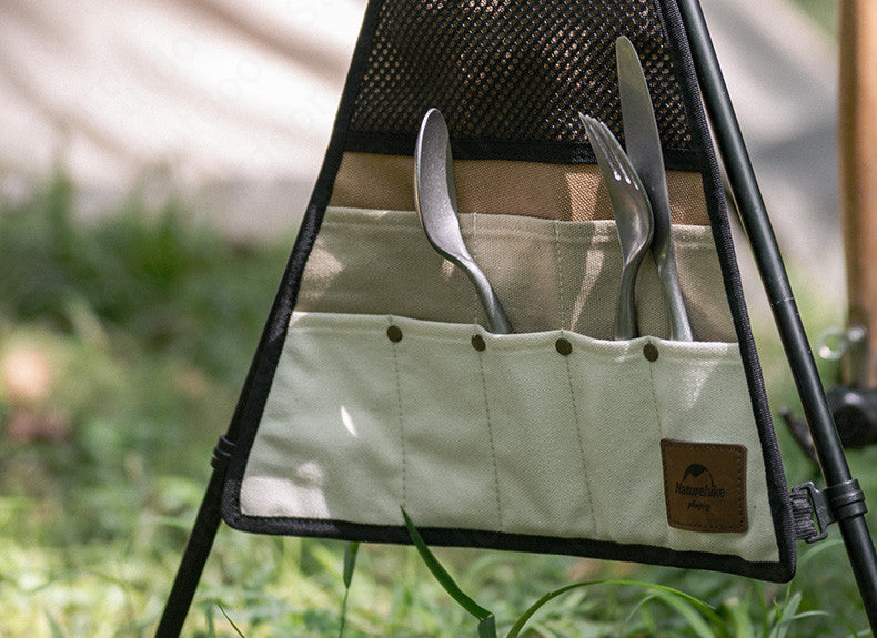Naturehike Side Triangle Hanging Bag Multipurpose Storage Canvas Bag For Triangular Hanging Rack Shelf Small Large Multi Pocket Tableware Utensil Hang Shelves Add-on Accessories Organizer