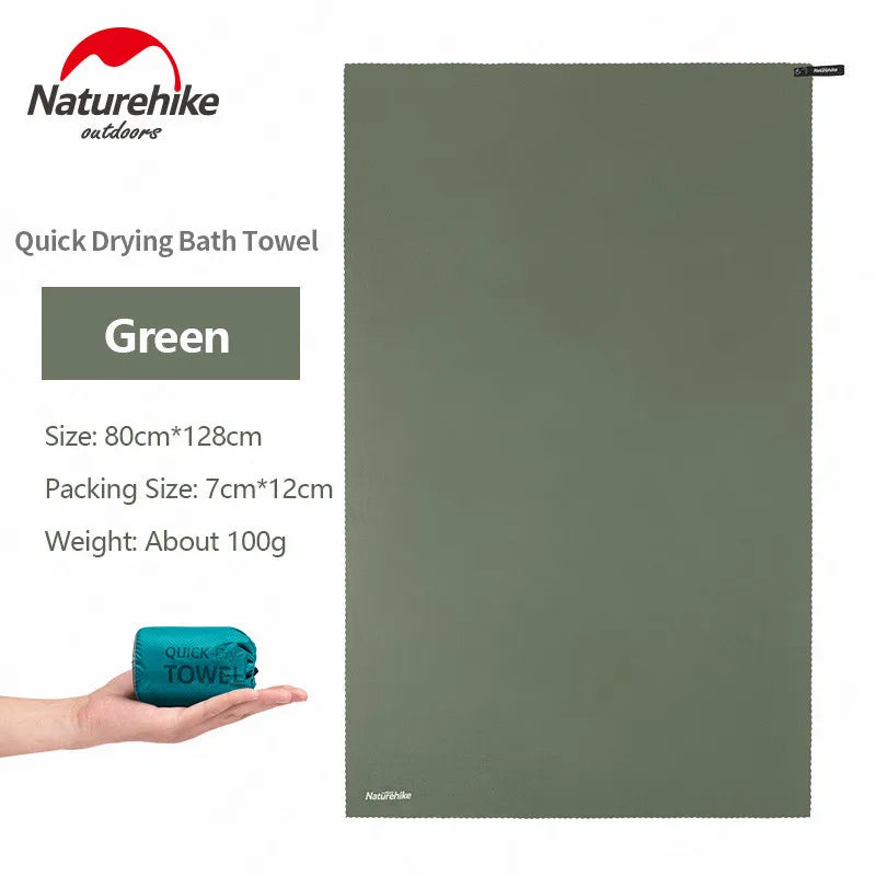 Naturehike Quick Drying Bath Towel Portable Lightweight Quick Dry Hand Face Bath Towel Strong Absorbent Travel Adult Kids Fast Micro Fiber Microfiber