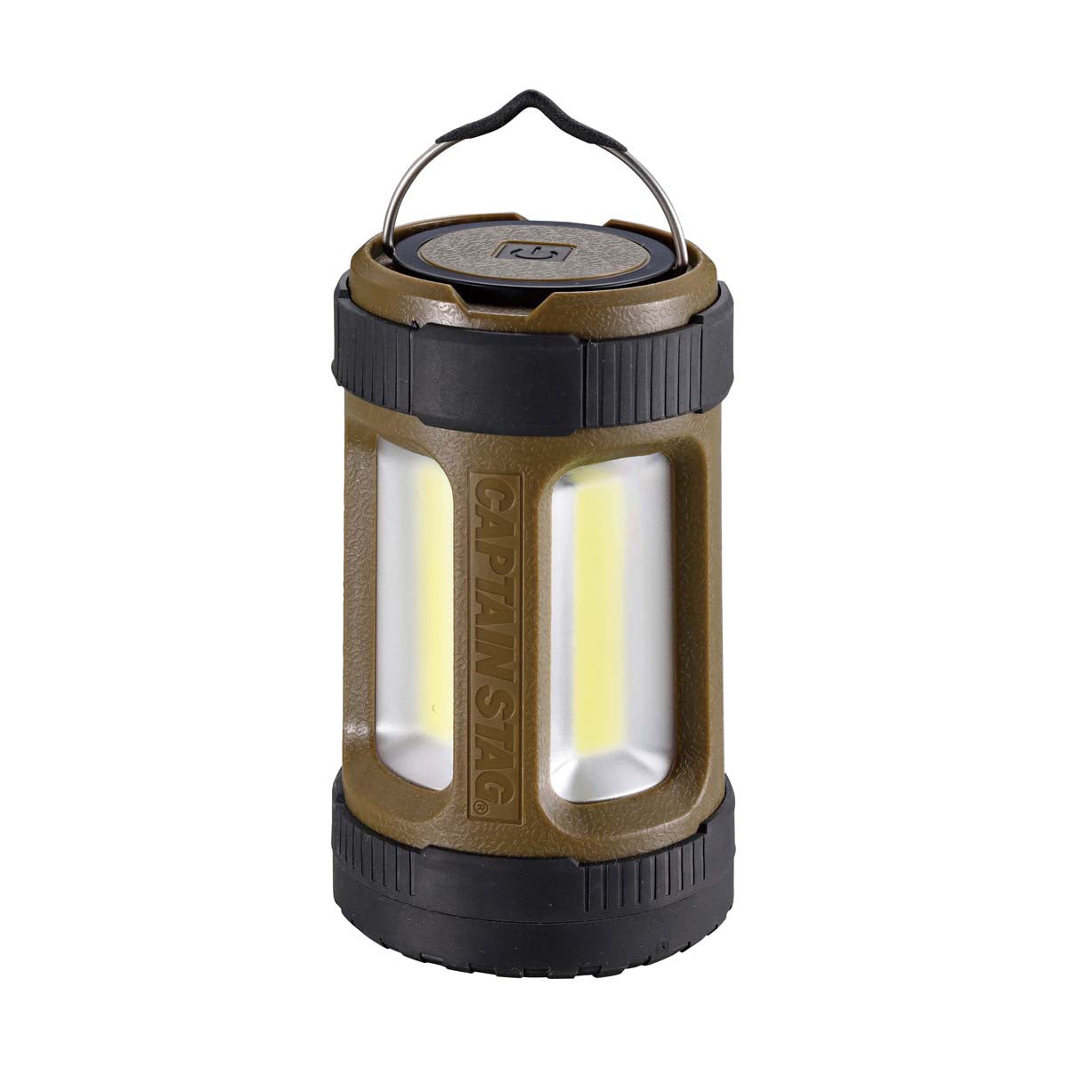 CAPTAIN STAG UK-4063 Mini Raijin COB Lantern Black Thunder God Bright LED Camping Light 3 AA Battery Powered