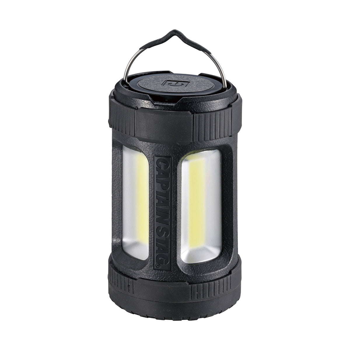 CAPTAIN STAG UK-4063 Mini Raijin COB Lantern Black Thunder God Bright LED Camping Light 3 AA Battery Powered