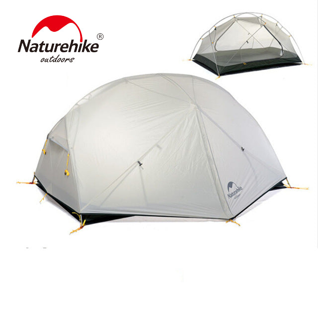 Naturehike MONGAR Series 2 Person 3 Season Camping Backpacking Hiking Ultralight Portable Outdoor Tent Waterproof Windproof 15D 20D Light Weight