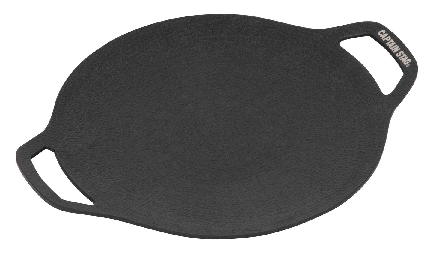 CAPTAIN STAG UG-1591 Round Grill Plate Portable Multipurpose 20CM Yakiniku Griller Fry Pan Korean BBQ Stove Top Outdoor Camping Aluminum Stainless Steel