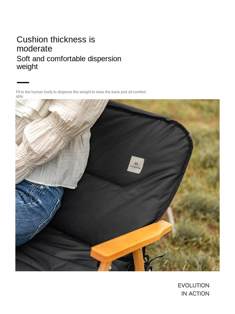 Mountainhiker Double Folding Chair Cover Portable Ultralight Leisure Cotton Pad Love Seat 600D Oxford Cloth With Soft Cushion Cotton Foam Filling 3cm Thick for Outdoor Camping