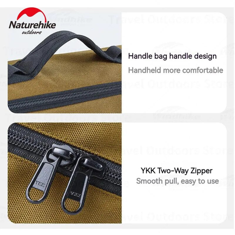 Naturehike Folding Tool Storage Bag Portable Multiple Purpose Hand Carry Bags Camping Tent Accessories Organizer Tool Kits Hiking Outdoor Picnic Travel Bag Heavy Duty Original Nature Hike