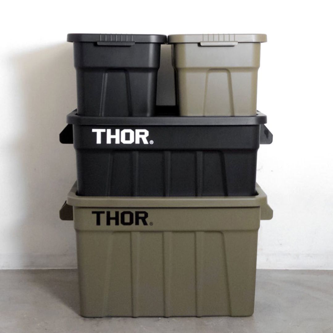 THOR ® Premium MINI 1L and LIMO 2.5L | 5L | 22L | 53L | 75L Stackable Storage Box with Lid Outdoor Rugged Plastic Boxes Wood Tabletop Stand Bracket