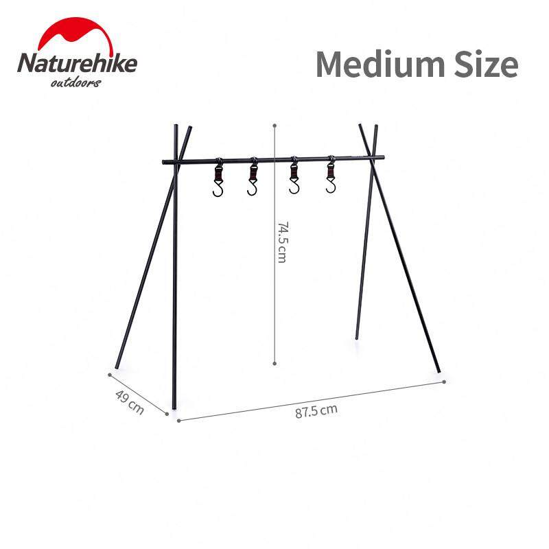 Naturehike Triangular Hanging Rack Shelve Outdoor Camping Equipment Hook Utensil Tableware Cookware Tools Triangle Hang Shelf 8kg Max Load Ultralight Portable Aluminum Alloy Nature Hike ChenYi