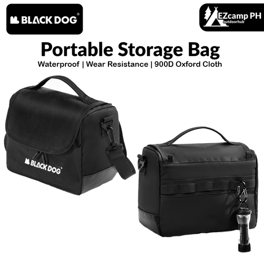 Blackdog Portable Storage Bag Ultralight Multifunctional Handbag Bag Detachable Washable Layered Wear Resisting Waterproof Camping Hiking Outdoor Picnic Beach Travel Heavy Duty Original Black Dog