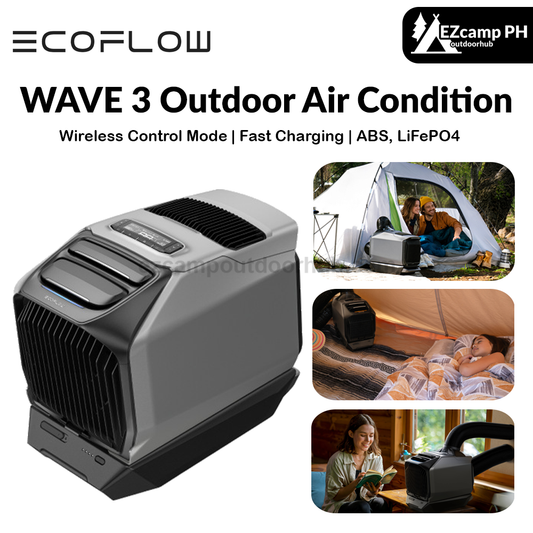 EcoFlow WAVE 3 Outdoor Air Condition Portable Multifunctional Large Capacity Long Battery Life Dual Cooling And Heating Function Wireless Control Mode Via App ABS LiFePO4