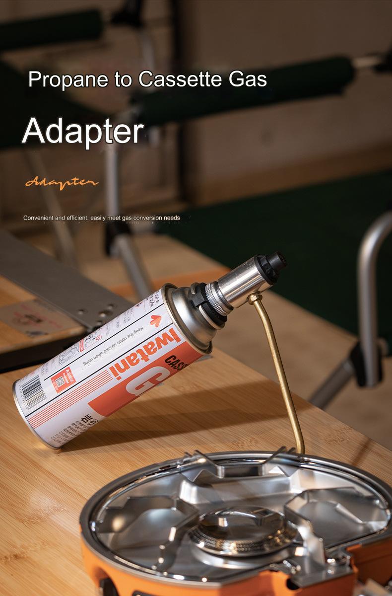 Campingmoon Z19 Propane To Standard Butane Converter Portable Connector Coleman Stove Torch Adapter To Nozzle Card Type Canister Fuel Adaptor