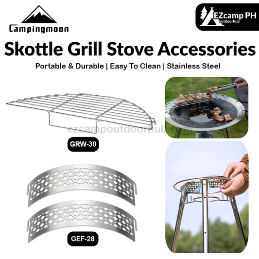 Campingmoon Skottle Grill Stove Accessories Portable Multipurpose Universal Drip Rack Drain Grill Net Add-ons Easy To Clean Durable Stainless Steel