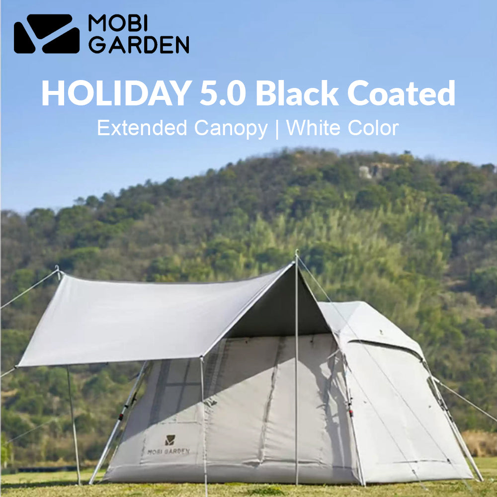 Mobi Garden HOLIDAY Series 5.0 Fast Automatic Cabin Style Tent for 3-4 Person Waterproof Silver Coated Sunscreen Quick Open Outdoor Camping Tent Mobigarden village 5 Mountain Residence