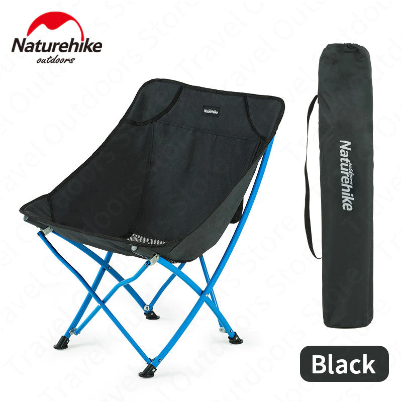 Naturehike STAR MOON Series T02J Camping Portable Folding Moon Chair 120kg Max Load Outdoor Foldable with Storage Bag Upgraded Version STELLALUNA YL04