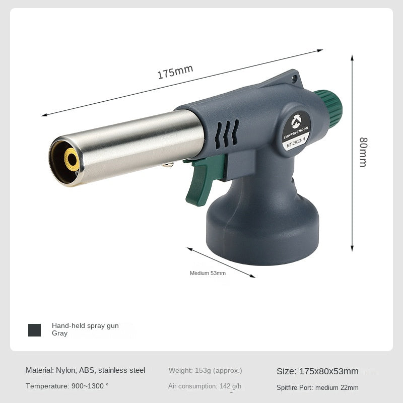Campingmoon MT-2913-G MT-2913-H High Power Butane Gas Blow Torch Outdoor Portable Charcoal Grill Burner Hand Igniter Cartridge Spitfire Spray Gun
