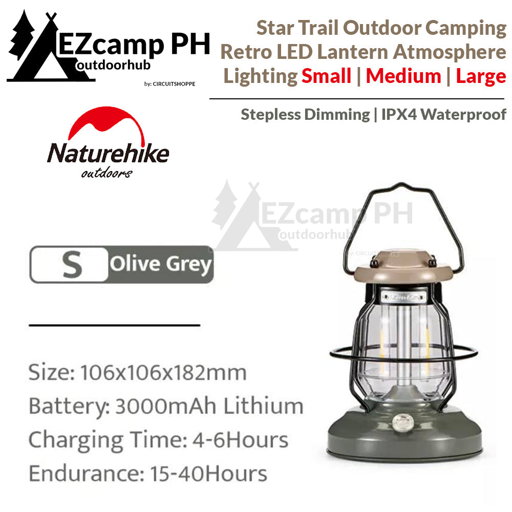 Naturehike Star Trail Retro Atmosphere Light Portable Lightweight Outdoor Camping LED Lantern IPX4 Waterproof USB Charge Lamp Ambient Tent Lighting