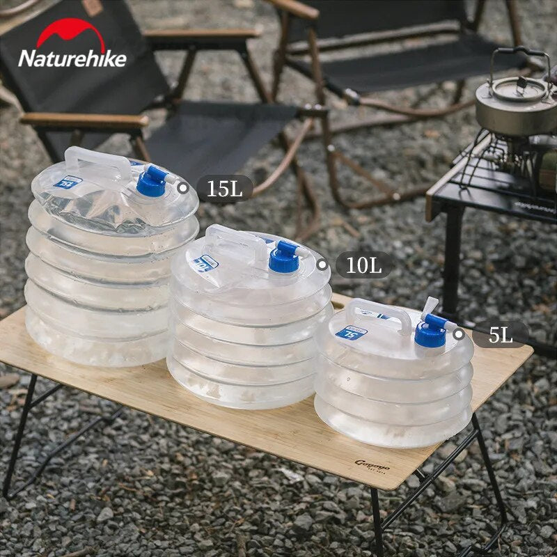 Naturehike 5L | 10L | 15L Outdoor Collapsible Drinking Water Container Camping Bucket Liquid Storage Portable PE Folding Hiking Picnic Foldable