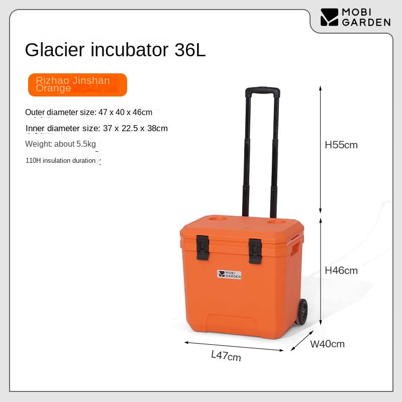 Mobi Garden GLACIER Incubator Cooler Series Multipurpose Storage Box 16/25/36/50/75L Capacities Up To 120H Hot & Cold Insulated Preservation Rotomolded Ice Drink Bucket