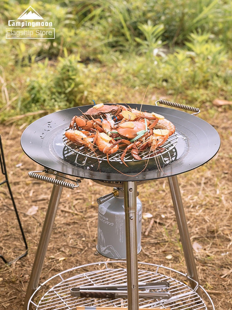Campingmoon Skottle Grill Stove Accessories Portable Multipurpose Universal Drip Rack Drain Grill Net Add-ons Easy To Clean Durable Stainless Steel