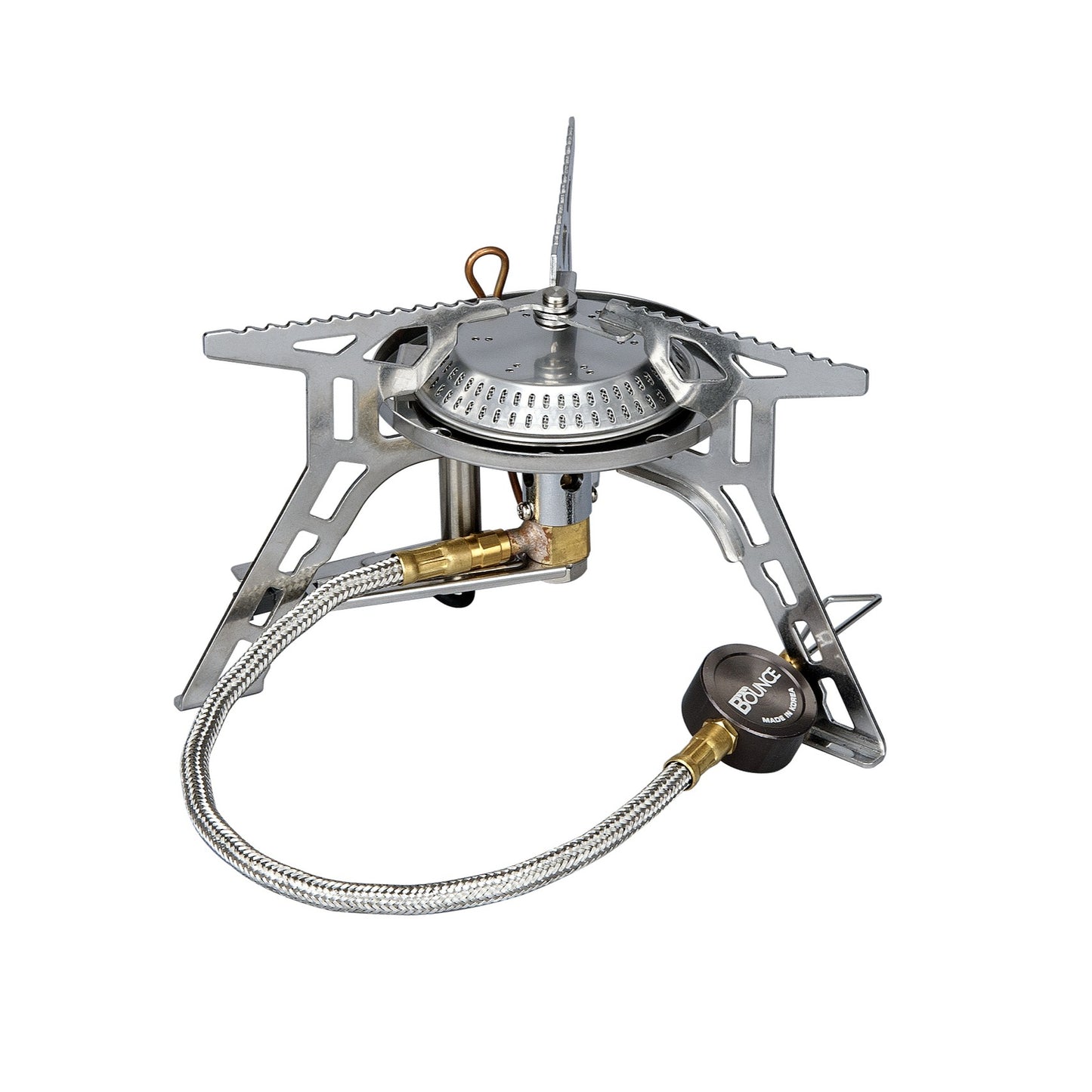 BOUNCE RINK Stove Outdoor Portable Ultralight Folding Hose For Screw Type Butane Burner 3KW High Firepower With Case Camping Hiking Travel Made in Korea