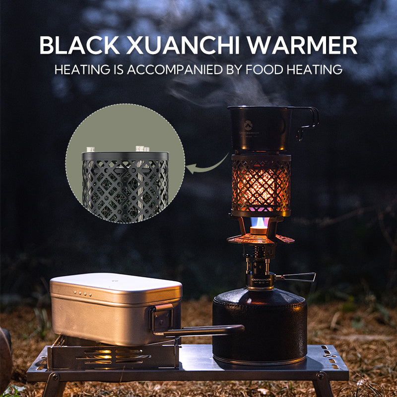 Campingmoon Portable Stainless Steel Butane Heating Lamp Camping Outdoor Durable BBQ Heating Lamp Warmer Heater Lamp Stove Butane Gas Fuel Lantern Hiking Beach Travel Heavy Duty Original Camping Moon