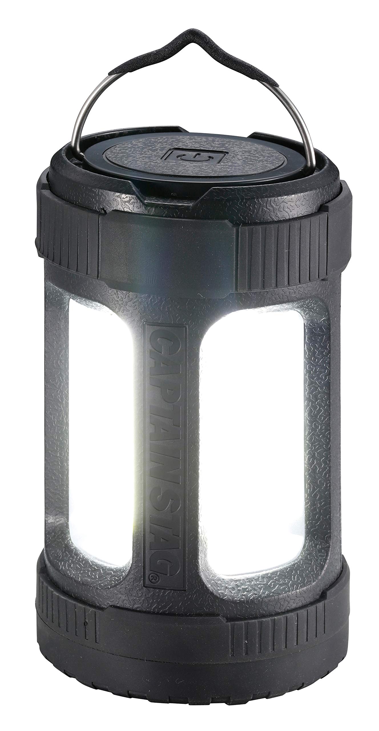 CAPTAIN STAG UK-4063 Mini Raijin COB Lantern Black Thunder God Bright LED Camping Light 3 AA Battery Powered