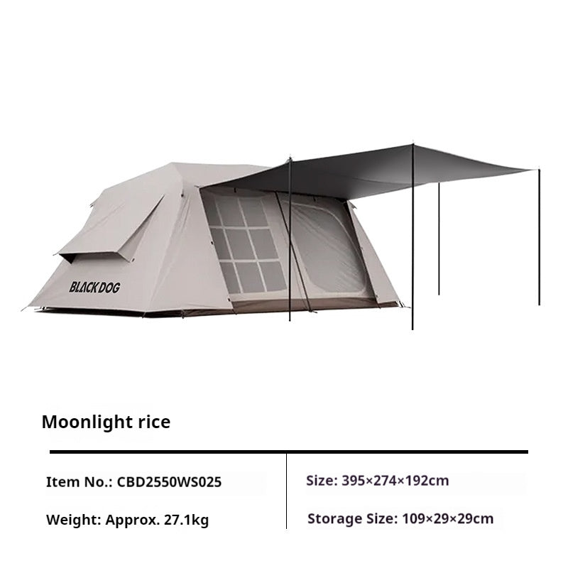 Blackdog CLOUD HOME 6.0 / 13 Automatic Tent Black Coated Sunscreen Quick Opening Ridge Tent Waterproof With Sun Shelter Outdoor Camping
