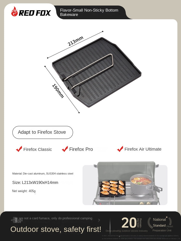Redfox FIREFOX PRO Double Stove Portable Foldable Premium Split Dual Butane Canister Cassette Stove With Windshield Outdoor Camping Aluminum Alloy