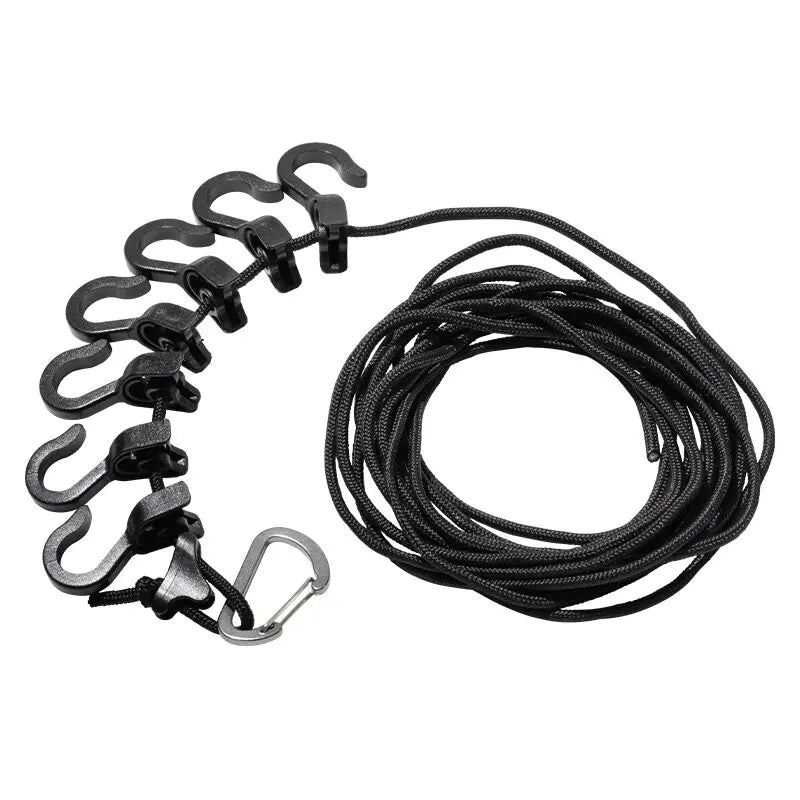 MOBI GARDEN Clothesline Hanging Rope With Hook Portable Ultralight Windproof Rope Outdoor Indoor Camping Travel Heavy Duty Original MobiGarden