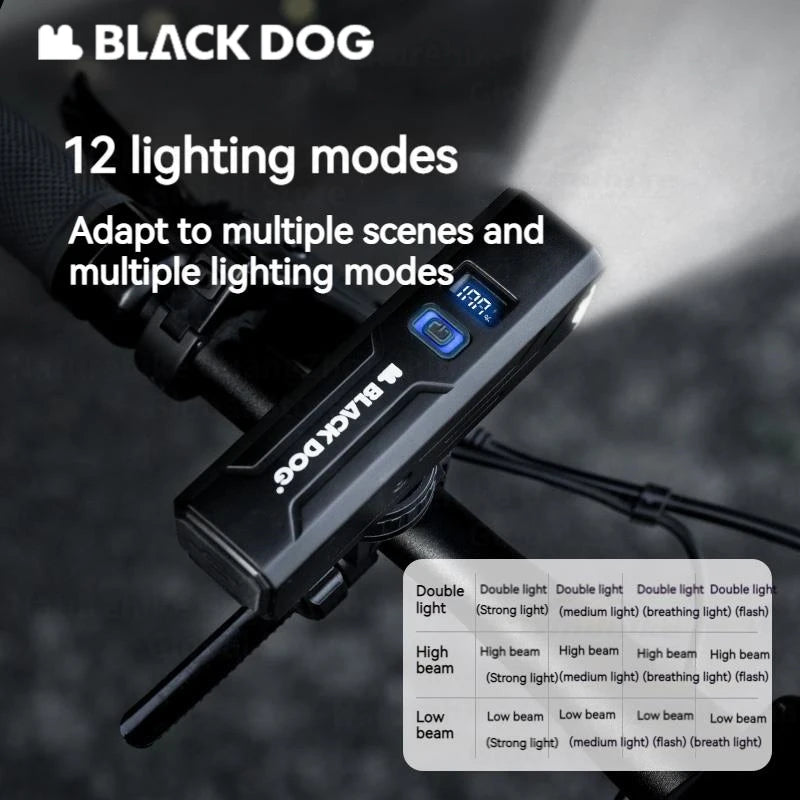 BLACKDOG Outdoor Bike Headlight Strong Night Light Riding Flashlight Induction Sensor Mountain Light USB Rechargeable Waterproof Riding Lamp
