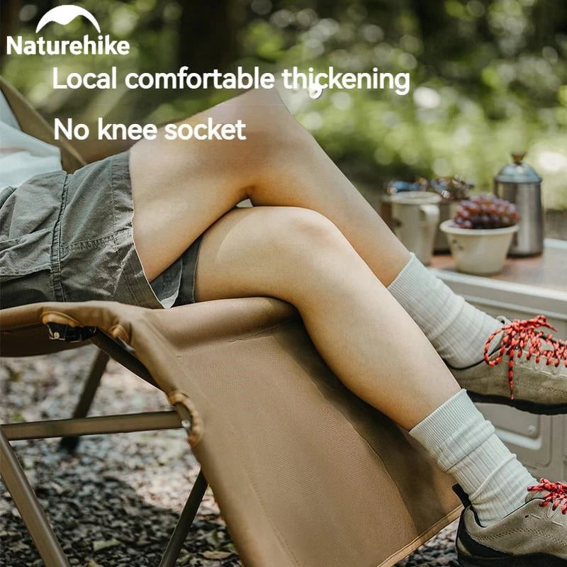 Naturehike NIGHTFALL Folding Recliner Chair Adjustable Backrest Portable Leisure Lounger Camping Outdoor Hiking Fishing Beach Travel Armchair Footrest Heavy Duty Original Nature Hike
