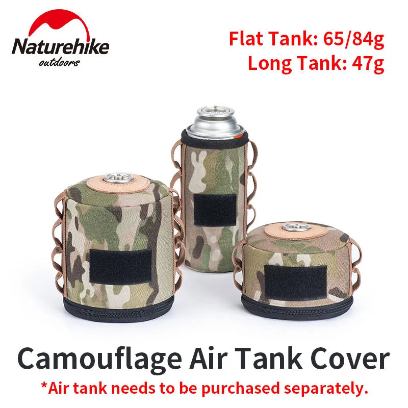 Naturehike Camouflage Air Tank Cover Ultralight Gas Butane Tank Protect Cover for 230g 250g 450g Tissue Box Outdoor Accessories Tool Camouflage Color