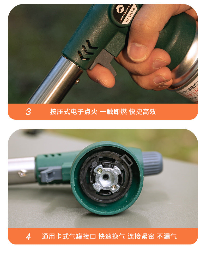 Campingmoon MT-2913-G MT-2913-H High Power Butane Gas Blow Torch Outdoor Portable Charcoal Grill Burner Hand Igniter Cartridge Spitfire Spray Gun