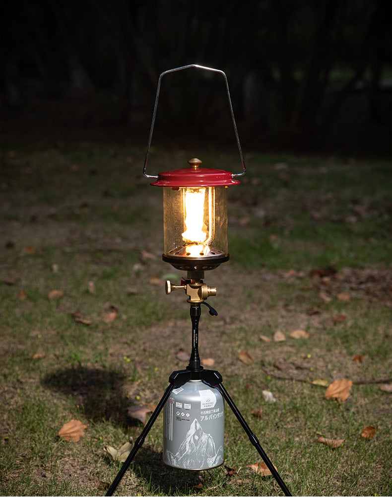 Campingmoon T-9 MOON STAR Gas Lantern Camping Portable Lightweight Retro Atmosphere Lamp Mantle Yarn Light Butane Screw Threaded Type Outdoor Lighting With Storage Bag