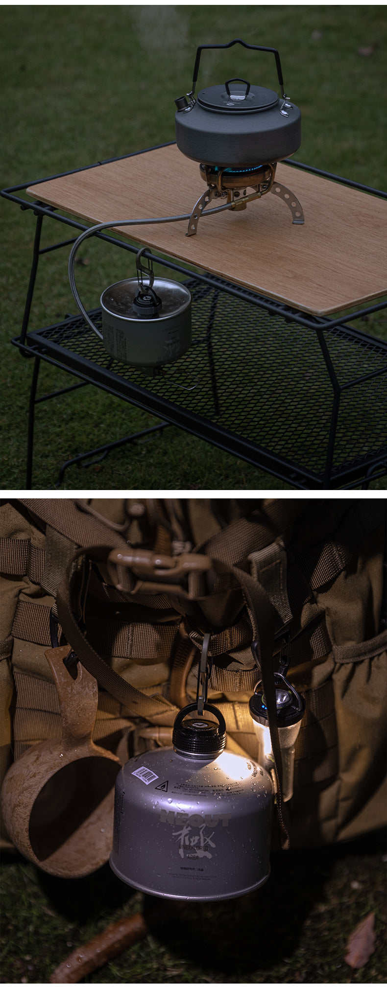 Campingmoon Canister Magnetic Hanging Ring Cover Portable Ultralight Butane Flat Gas Tank Protective Hang Ring For Screw And Nozzle Type Fuel Can