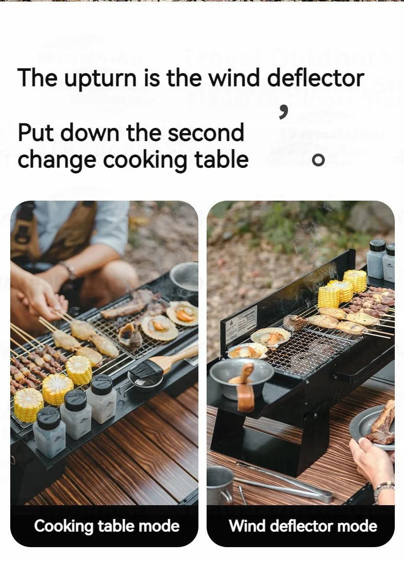 Naturehike Folding Desktop Grill Outdoor Portable Lightweight Barbecue BBQ Stove Burner Charcoal Grill Easy To Disassemble And Wash Camping Hiking