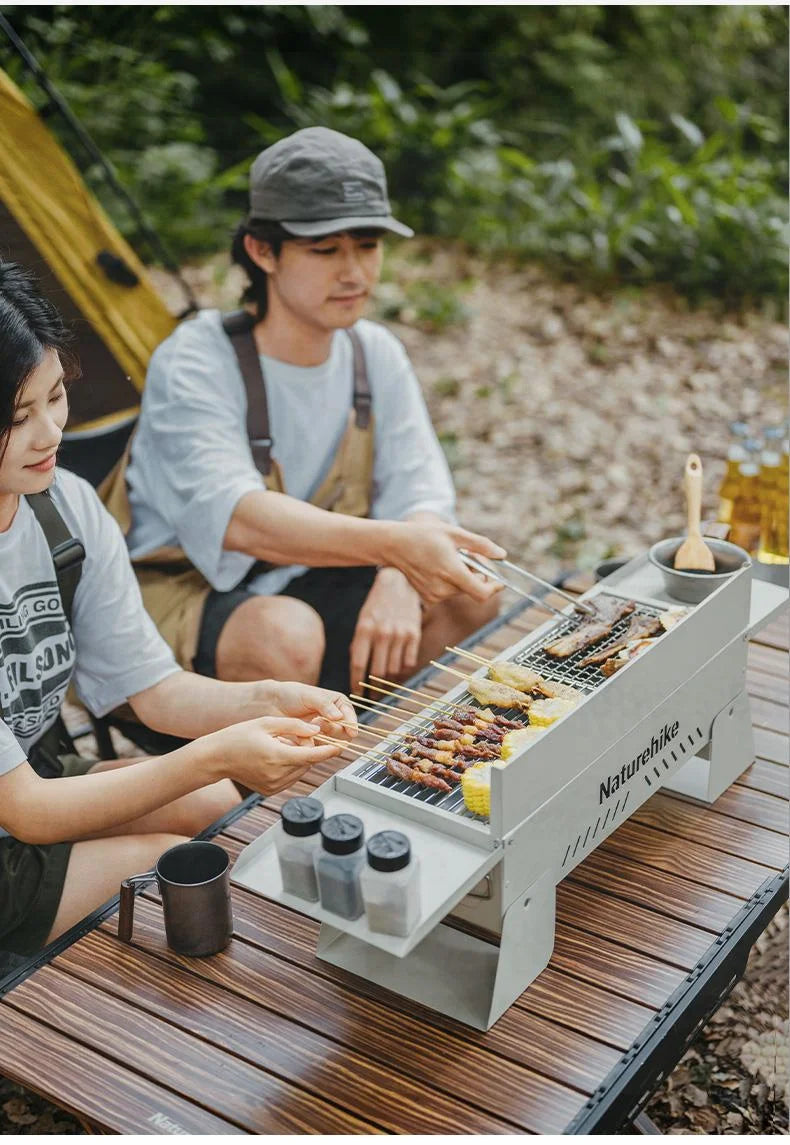 Naturehike Folding Desktop Grill Outdoor Portable Lightweight Barbecue BBQ Stove Burner Charcoal Grill Easy To Disassemble And Wash Camping Hiking