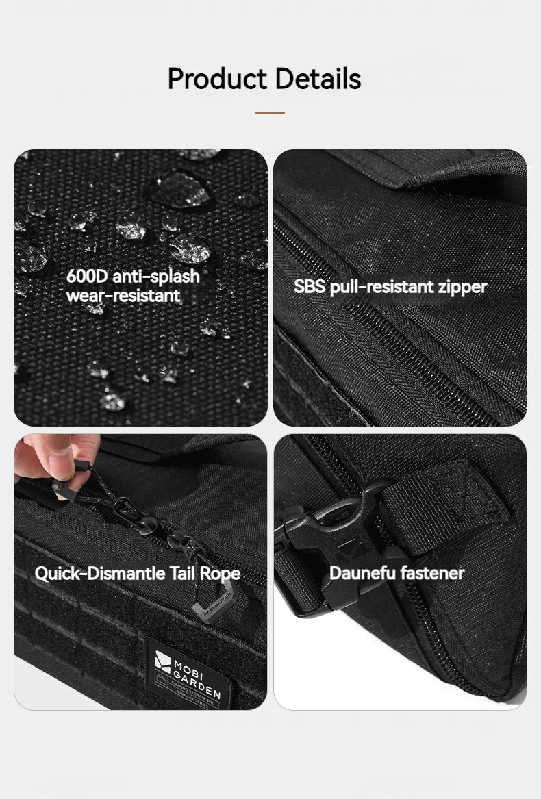MOBI GARDEN Ground Nail Storage Bag Portable Multi-function 5L Large Space One Second Switch Four Layer Camping Outdoor Partition Box Wear-resistant