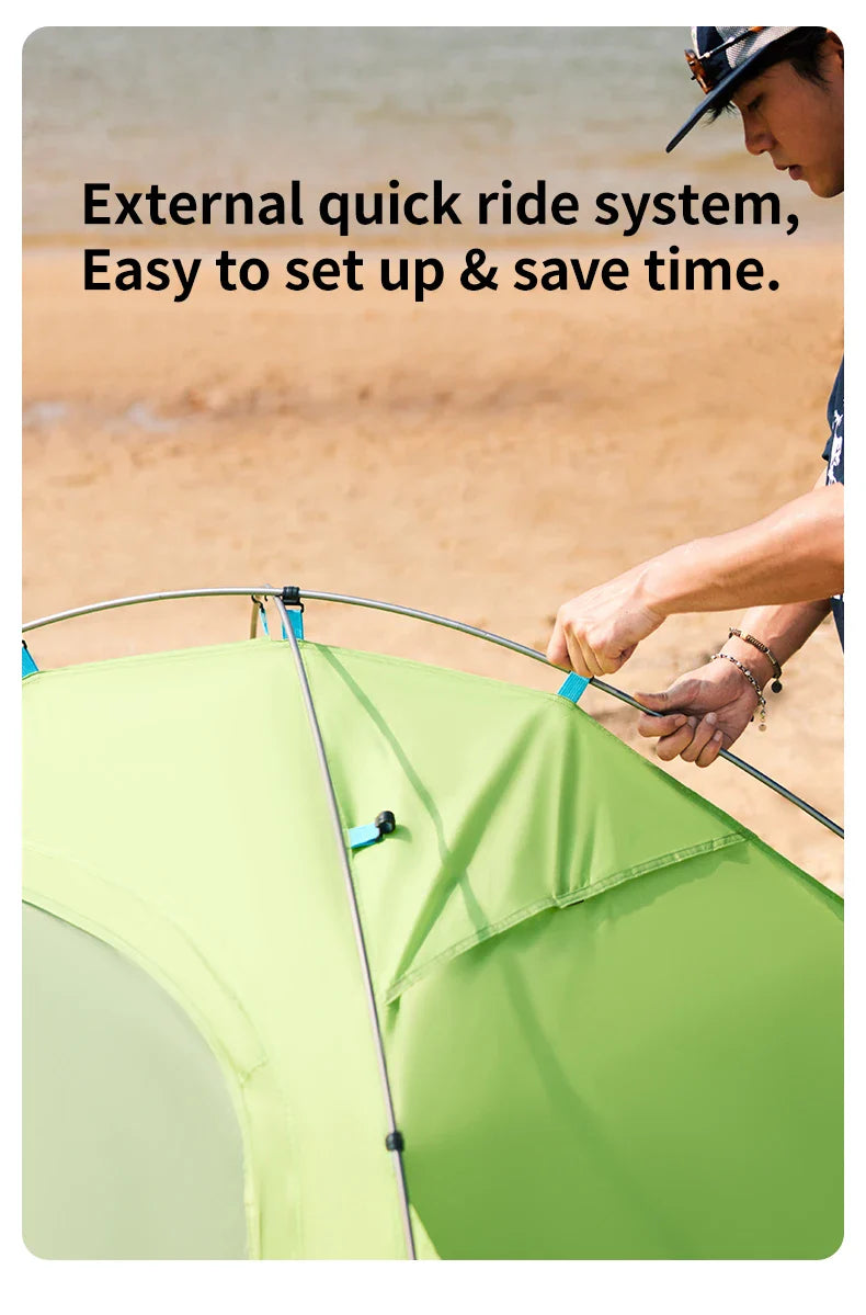 Naturehike P Series Single Deck Tent Portable Ultralight Foldable Single Layer 1-2 Persons UPF 40+UV Resistant Waterproof Camping Outdoor Mountaineering Hiking Family Heavy Duty Original Nature Hike
