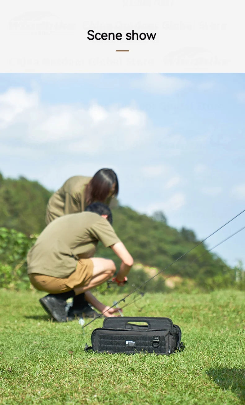 MOBI GARDEN Ground Nail Storage Bag Portable Multi-function 5L Large Space One Second Switch Four Layer Camping Outdoor Partition Box Wear-resistant