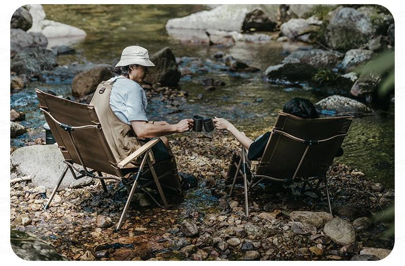 Naturehike NIGHTFALL Folding Recliner Chair Adjustable Backrest Portable Leisure Lounger Camping Outdoor Hiking Fishing Beach Travel Armchair Footrest Heavy Duty Original Nature Hike